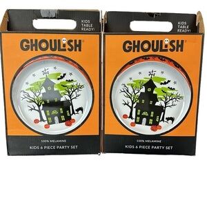 Ghoulish 2-6 Piece Party Set 100% Melamine Halloween Plates‎ & Tumblers